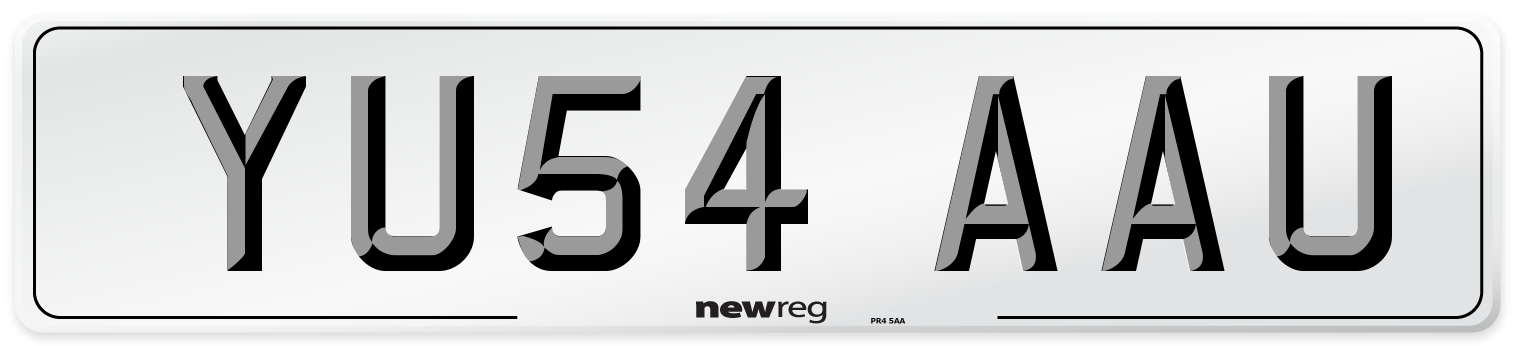 YU54 AAU Number Plate from New Reg